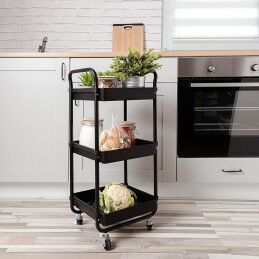 Quid|Carrinho de Vegetais Quid Apolo Preto Metal 34,5 x 29,5 x 77 cm