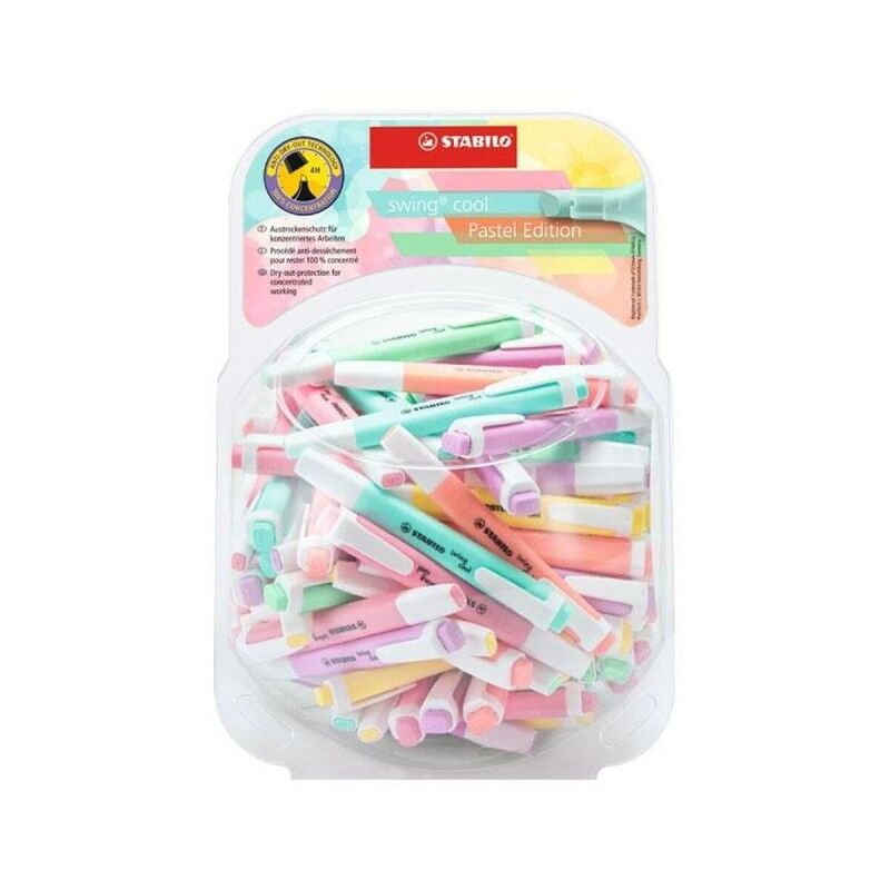 Stabilo|Conjunto de Marcadores Fluorescentes Stabilo Swing Cool 100 Peças Stabilo|Conjunto de Marcadores Fluorescentes Stabilo Swing Cool 100 Peças