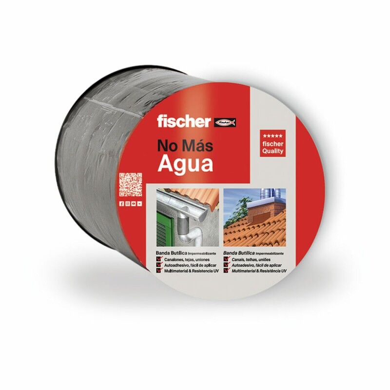 Fischer|Fita isoladora Fischer 10 m x 10 cm Cinzento Fischer|Fita isoladora Fischer 10 m x 10 cm Cinzento