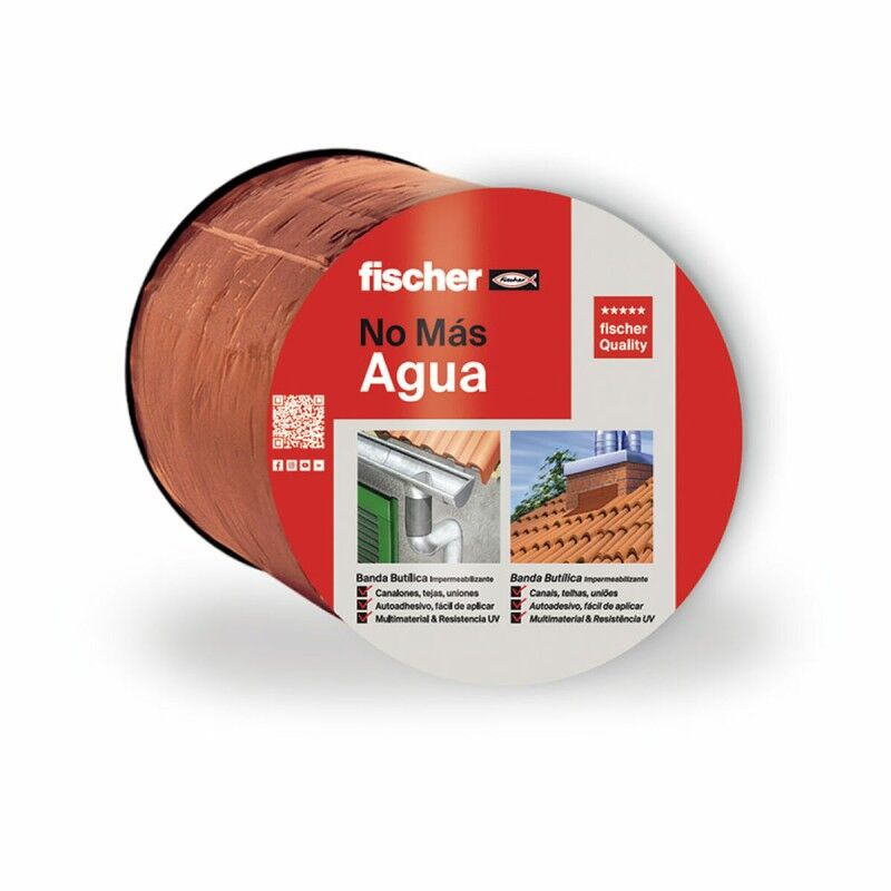 Fischer|Fita Adesiva Fischer Castanho Telha 10 m x 10 cm Fischer|Fita Adesiva Fischer Castanho Telha 10 m x 10 cm