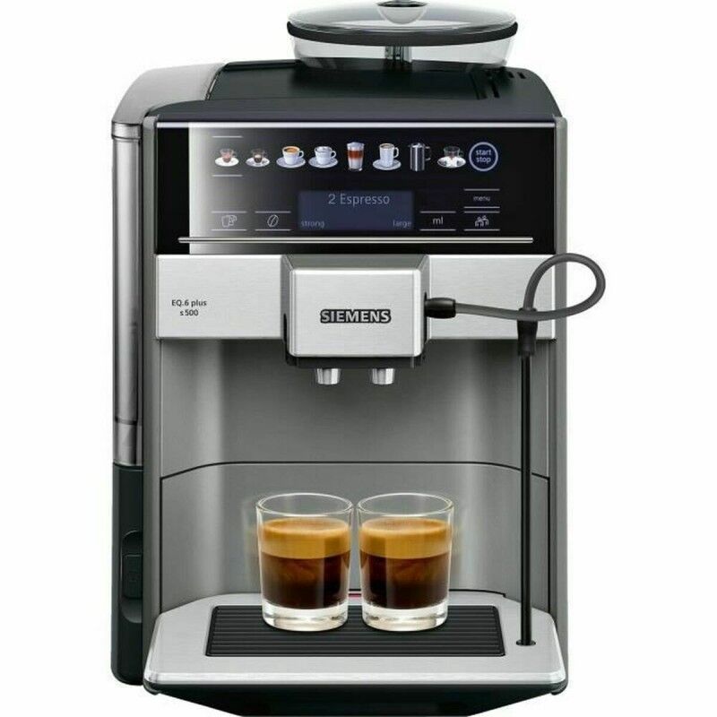 Siemens AG|Cafeteira Superautomática Siemens AG TE655203RW 1500 W Preto Cinzento Prateado 1500 W 19 bar 300 g 1,7 L Siemens AG|Cafeteira Superautomática Siemens AG TE655203RW 1500 W Preto Cinzento Prateado 1500 W 19 bar 300 g 1,7 L