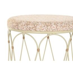 DKD Home Decor|Mesa de apoio DKD Home Decor Natural Metal Creme Rotim (35 x 35 x 49 cm)
