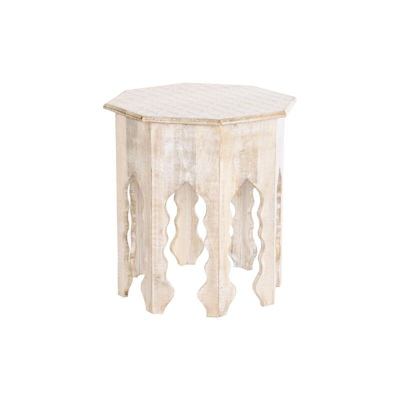 DKD Home Decor|Mesa de apoio DKD Home Decor 49 x 49 x 53,5 cm Castanho Branco Madeira de mangueira DKD Home Decor|Mesa de apoio DKD Home Decor 49 x 49 x 53,5 cm Castanho Branco Madeira de mangueira