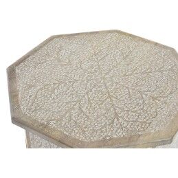 DKD Home Decor|Mesa de apoio DKD Home Decor 49 x 49 x 53,5 cm Castanho Branco Madeira de mangueira