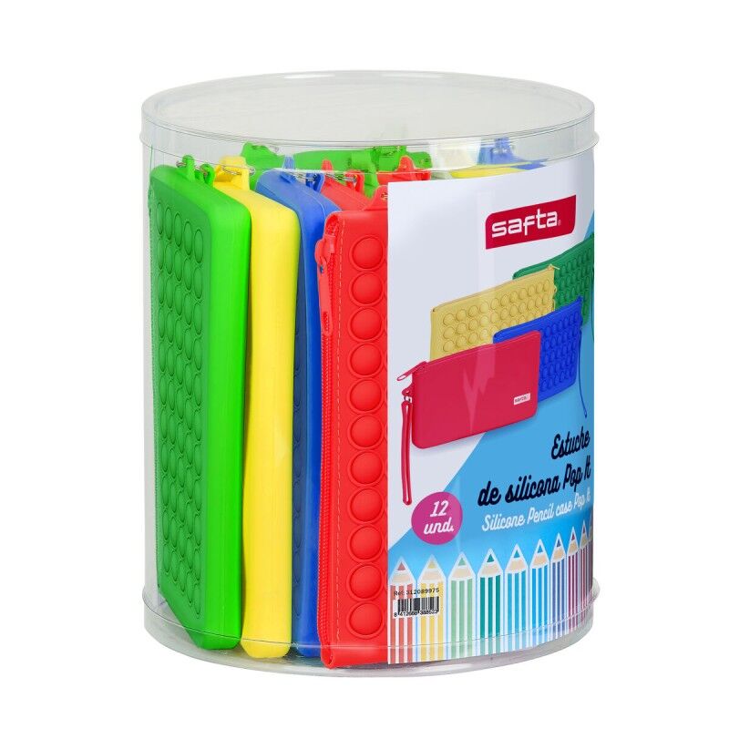 Safta|Bolsa Escolar Safta Pop It Plano Multicolor Conjunto (12 Peças) Safta|Bolsa Escolar Safta Pop It Plano Multicolor Conjunto (12 Peças)
