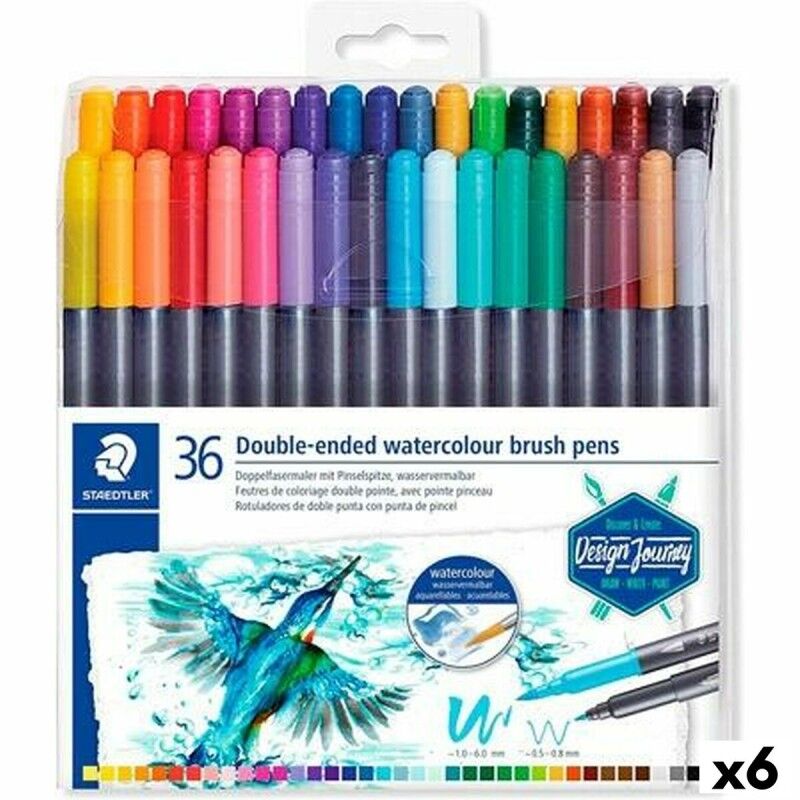 Staedtler|Conjunto de Canetas de Feltro Staedtler Design Journey (6 Peças) (6 Unidades) Staedtler|Conjunto de Canetas de Feltro Staedtler Design Journey (6 Peças) (6 Unidades)