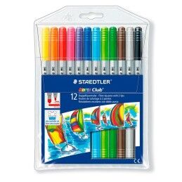 Staedtler|Conjunto de Canetas de Feltro Staedtler Noris Club Ponta dupla Multicolor (10 Unidades)