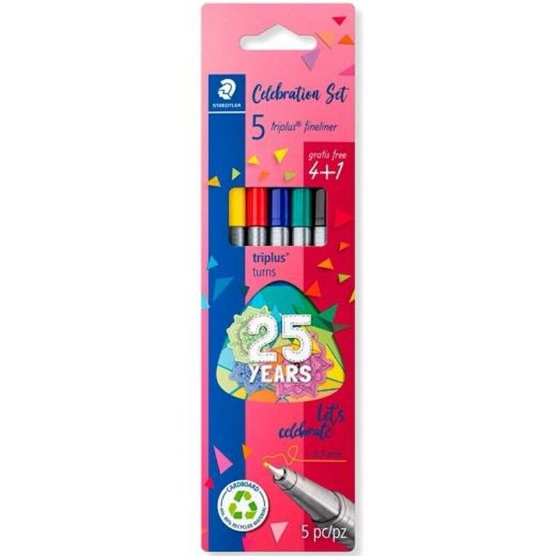 Staedtler|Conjunto de Canetas de Feltro Staedtler Triplus Fineliner 334 Multicolor (10 Unidades) Staedtler|Conjunto de Canetas de Feltro Staedtler Triplus Fineliner 334 Multicolor (10 Unidades)
