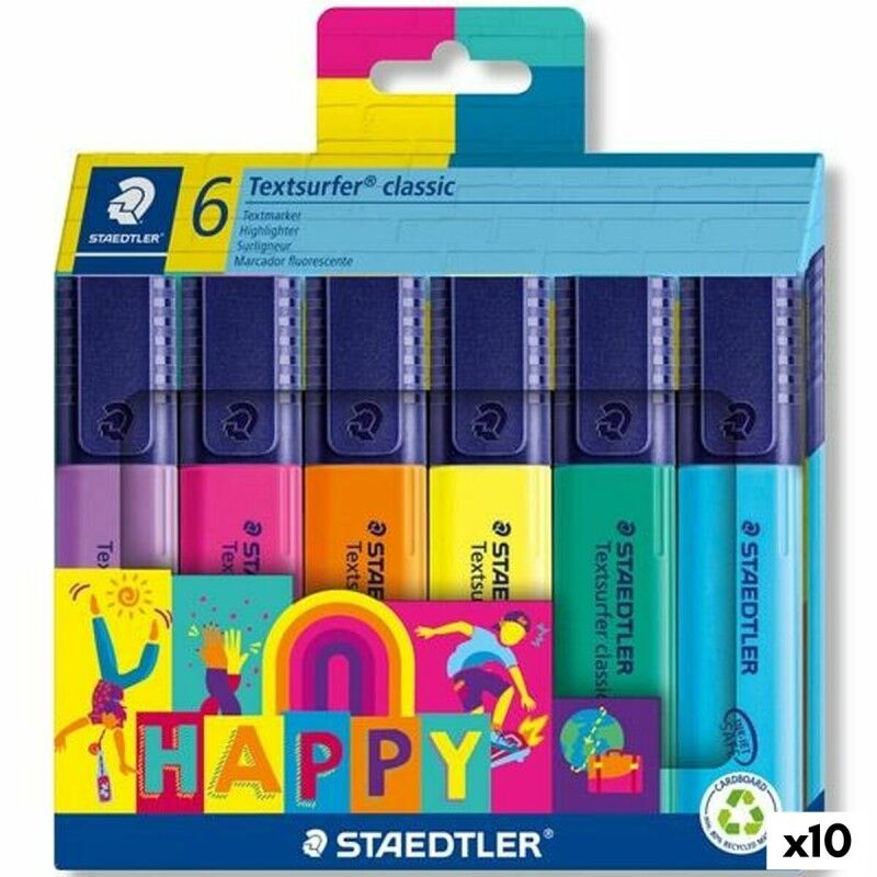 Staedtler|Conjunto de Marcadores Fluorescentes Staedtler Textsurfer Classic Happy Line (10 Unidades) Staedtler|Conjunto de Marcadores Fluorescentes Staedtler Textsurfer Classic Happy Line (10 Unidades)