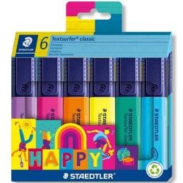 Staedtler|Conjunto de Marcadores Fluorescentes Staedtler Textsurfer Classic Happy Line (10 Unidades)