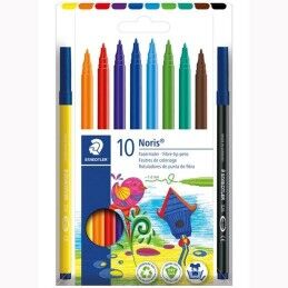 Staedtler|Conjunto de Canetas de Feltro Staedtler Noris 326 Multicolor (10 Unidades)