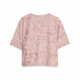 T-Shirt de Desporto de Manga Curta Puma Train Favorite Aop Cor de Rosa