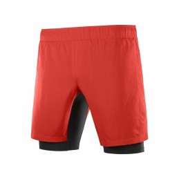 Calções de Desporto Salomon TwinSkin Vermelho