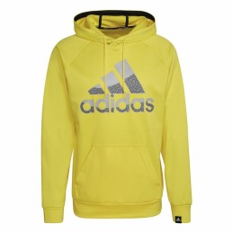 Polar com Capuz Homem Adidas Game and Go Big Logo Amarelo