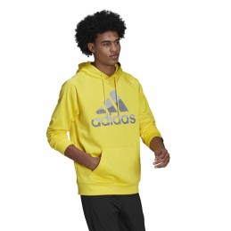 Polar com Capuz Homem Adidas Game and Go Big Logo Amarelo