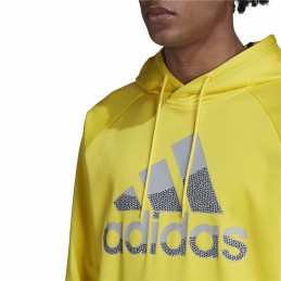 Polar com Capuz Homem Adidas Game and Go Big Logo Amarelo