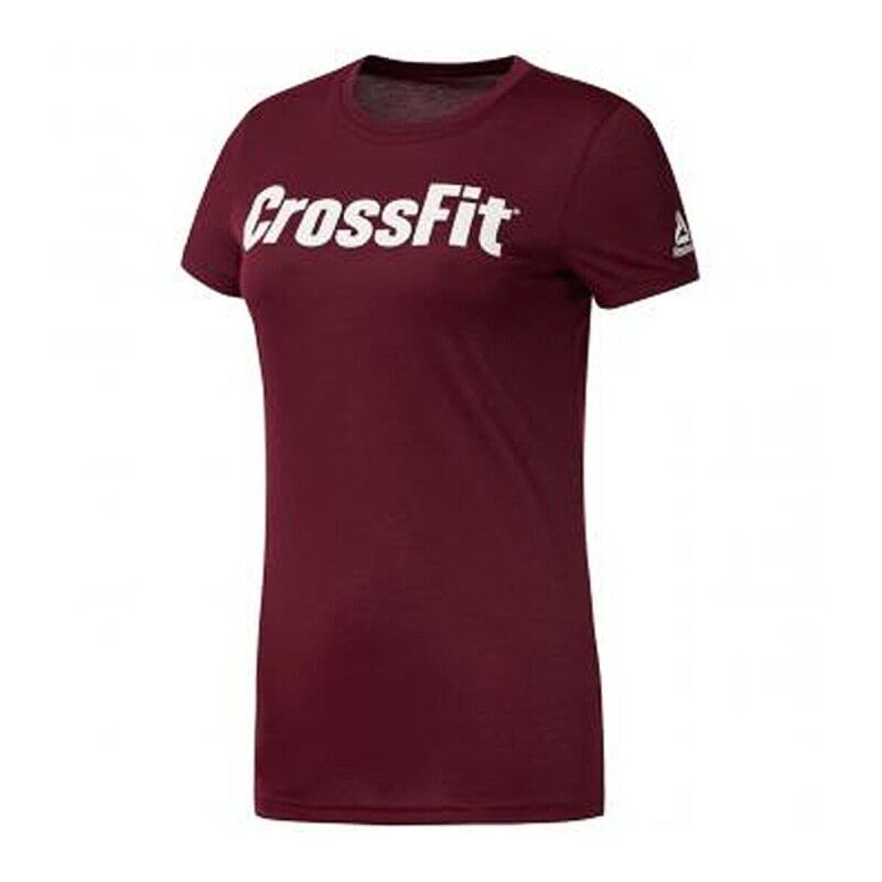 Reebok|Camisola de Manga Curta Mulher Reebok Fef Speedwick Castanho-avermelhado