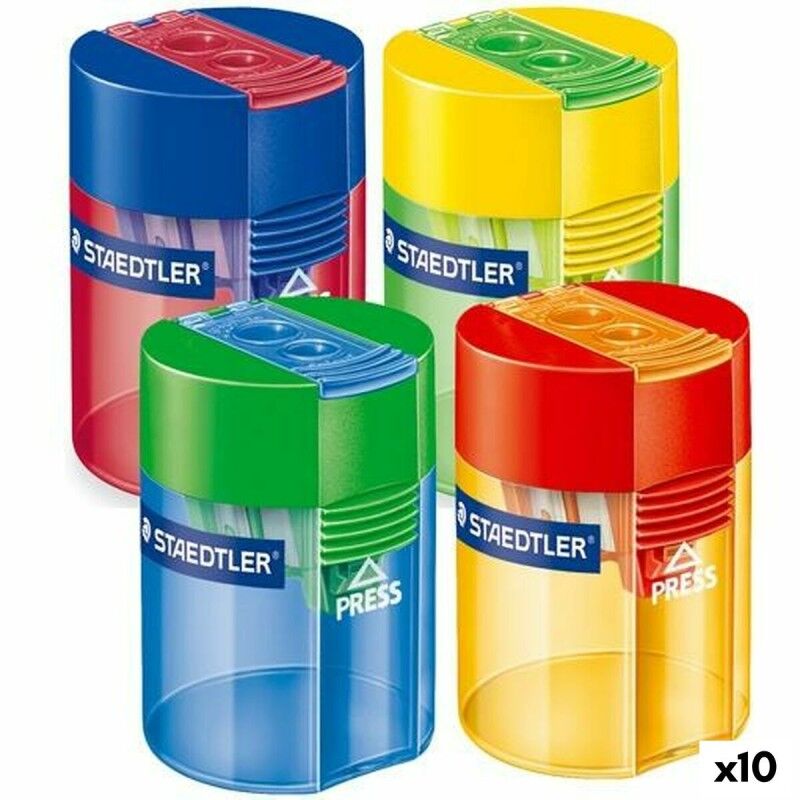 Staedtler|Afia-lápis Staedtler Multicolor Com depósito Plástico (10 Unidades) Staedtler|Afia-lápis Staedtler Multicolor Com depósito Plástico (10 Unidades)