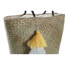DKD Home Decor|Saco de Praia DKD Home Decor Laranja Natural Azul Marinho Fibra 49 x 18 x 37 cm (2 Unidades)