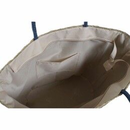 DKD Home Decor|Saco de Praia DKD Home Decor Laranja Natural Azul Marinho Fibra 49 x 18 x 37 cm (2 Unidades)