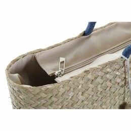 DKD Home Decor|Saco de Praia DKD Home Decor Laranja Natural Azul Marinho Fibra 49 x 18 x 37 cm (2 Unidades)