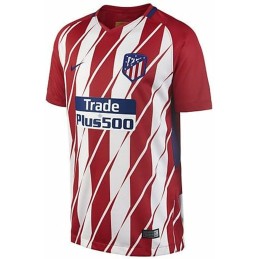 T-Shirt de Futebol para Crianças Nike Atlético de Madrid Local 17/19 Branco Vermelho