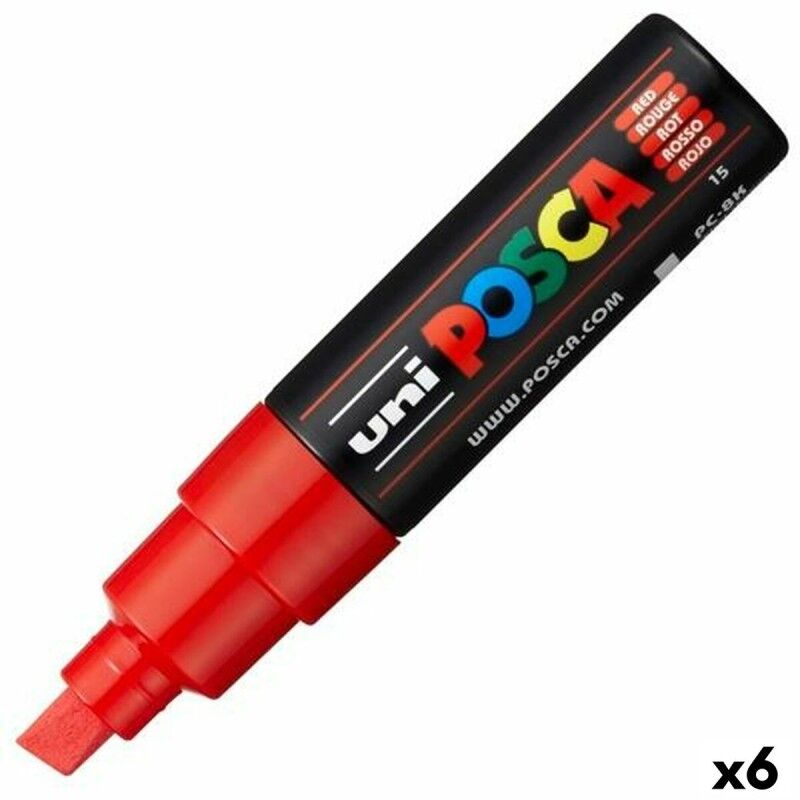 POSCA|Rotulador POSCA PC-8K Vermelho (6 Unidades) POSCA|Rotulador POSCA PC-8K Vermelho (6 Unidades)