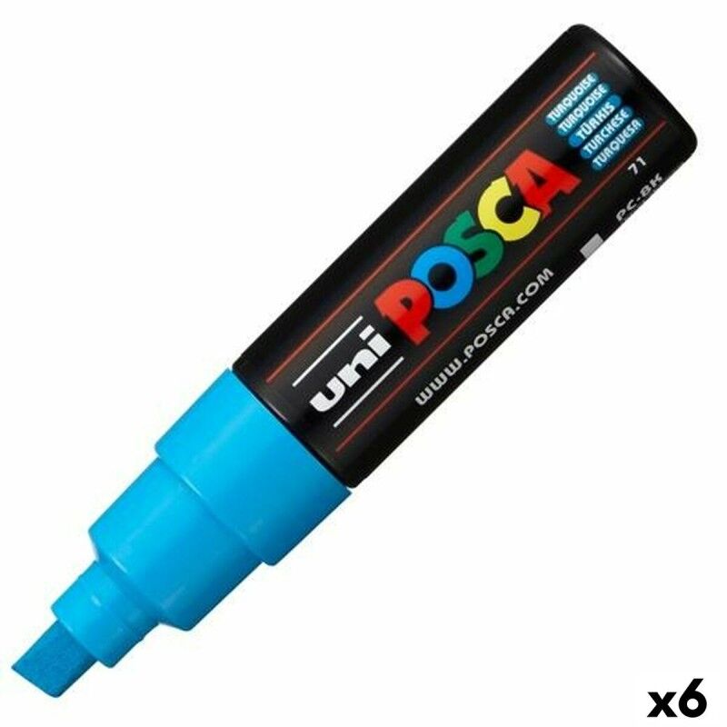 POSCA|Rotulador POSCA PC-8K Turquesa (6 Unidades) POSCA|Rotulador POSCA PC-8K Turquesa (6 Unidades)