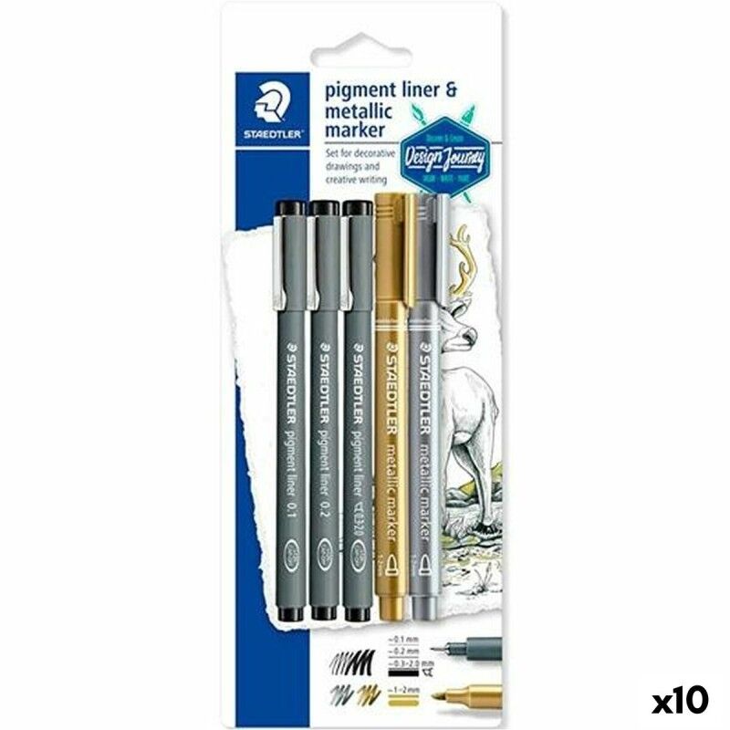 Staedtler|Conjunto de Canetas de Feltro Staedtler Design Journey (10 Unidades) Staedtler|Conjunto de Canetas de Feltro Staedtler Design Journey (10 Unidades)