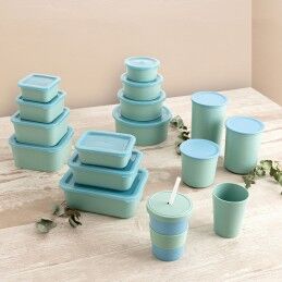 Quid|Lancheira Quadrada com Tampa Quid Inspira 620 ml Verde Plástico (12 Unidades)