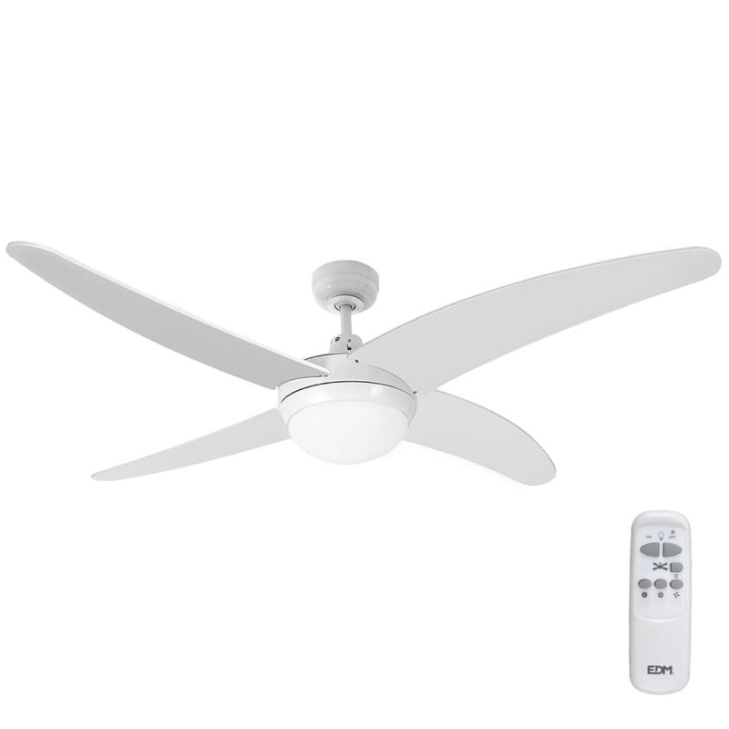 Ventilador de Teto com Luz EDM 33806 Caspio Branco 60 W