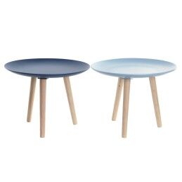 Home ESPRIT|Mesa de apoio Home ESPRIT Natural Abeto Madeira MDF 36 x 36 x 45 cm
