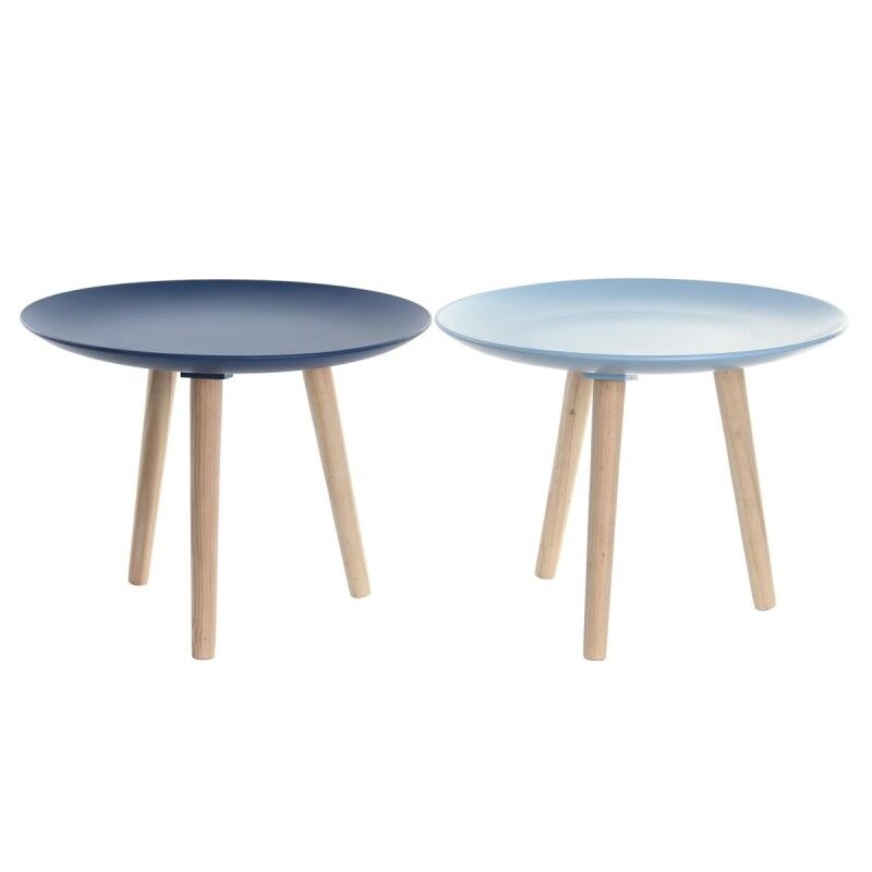 DKD Home Decor|Mesa de apoio DKD Home Decor 44 x 44 x 35 cm Azul Castanho Azul celeste Pinheiro Madeira MDF (2 Unidades) DKD Home Decor|Mesa de apoio DKD Home Decor 44 x 44 x 35 cm Azul Castanho Azul celeste Pinheiro Madeira MDF (2 Unidades)