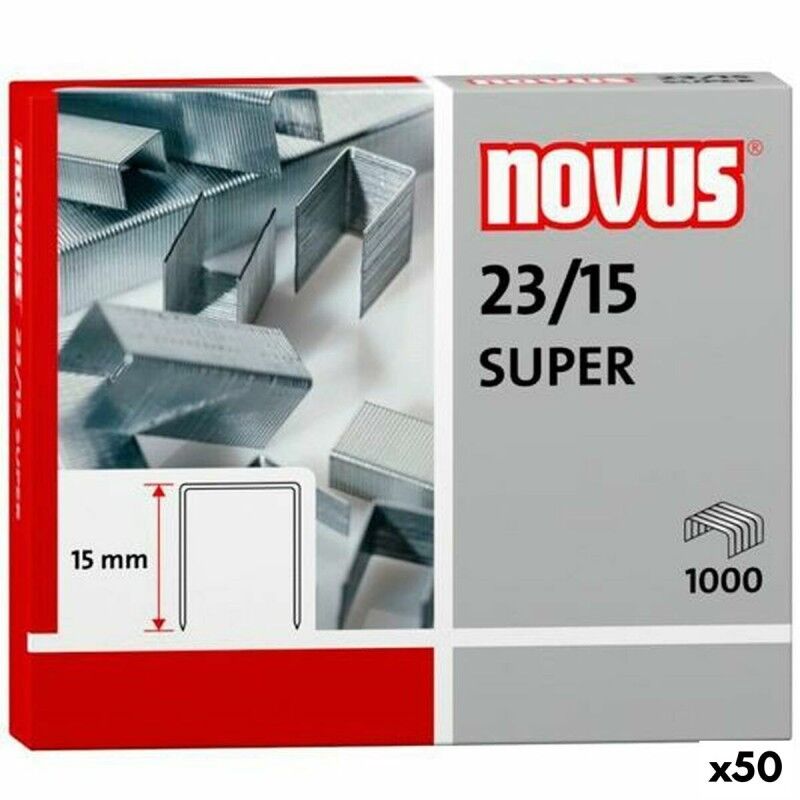 Novus|Grampos Novus 1000 Peças 23/15 (50 Unidades) Novus|Grampos Novus 1000 Peças 23/15 (50 Unidades)