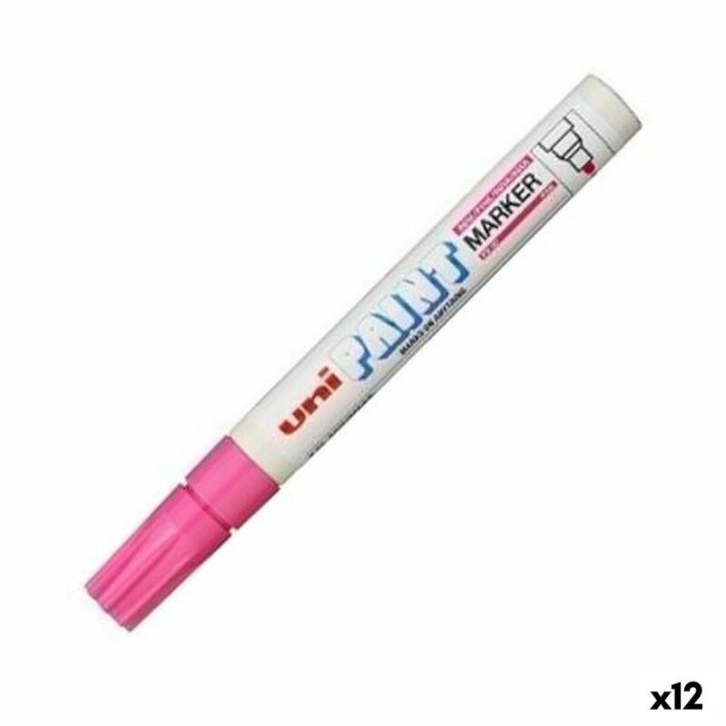 Uni-Ball|Rotulador permanente Uni-Ball PX-20 Cor de Rosa (12 Unidades) Uni-Ball|Rotulador permanente Uni-Ball PX-20 Cor de Rosa (12 Unidades)