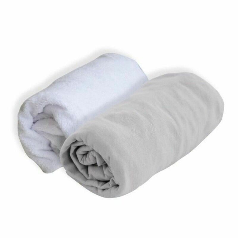 Domiva|Lençol de baixo ajustável Domiva Cinzento 70 x 140 cm Domiva|Lençol de baixo ajustável Domiva Cinzento 70 x 140 cm