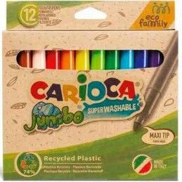 Carioca|Conjunto de Canetas de Feltro Carioca Jumbo Eco Family 24 Peças Multicolor (24 Unidades)