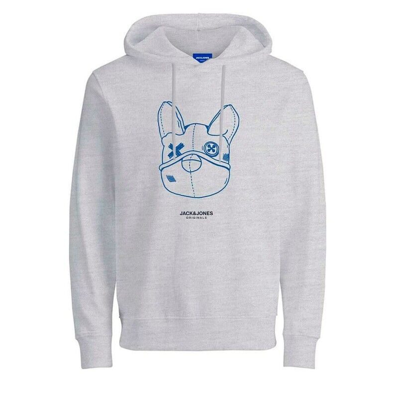 Jack & Jones|Polar com Capuz Homem JORPAL SWEAT HOOD FST Jack & Jones 2310015 Cinzento Jack & Jones|Polar com Capuz Homem JORPAL SWEAT HOOD FST Jack & Jones 2310015 Cinzento