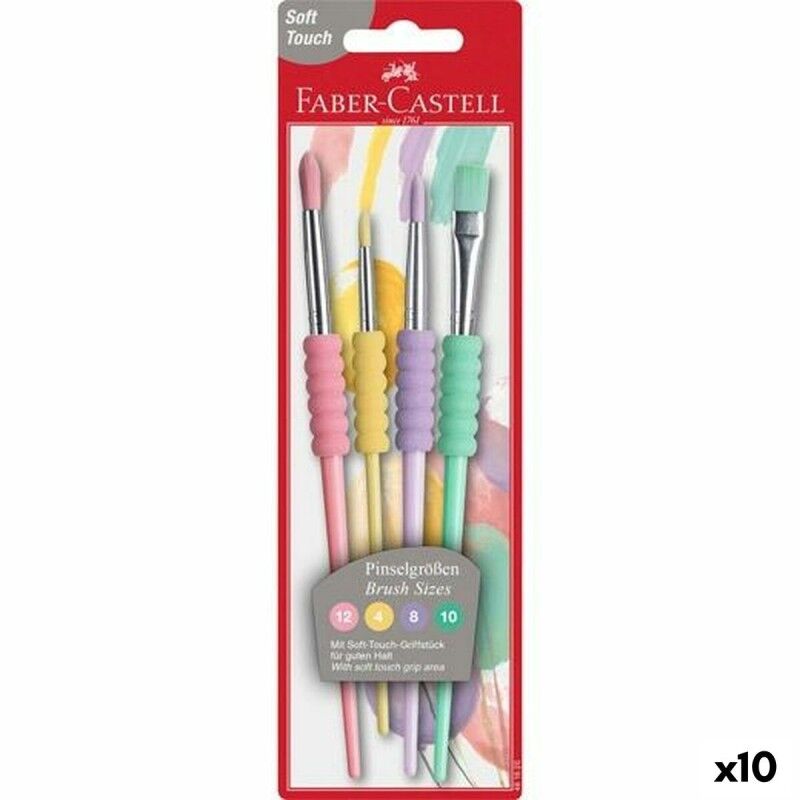 Faber-Castell|Pincéis Faber-Castell 4 Peças Pastel (10 Unidades)