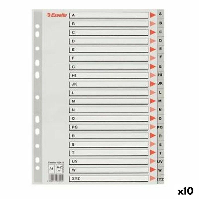 Esselte|Espaçadores Esselte A-Z Abecedário Cinzento A4 (10 Unidades) Esselte|Espaçadores Esselte A-Z Abecedário Cinzento A4 (10 Unidades)