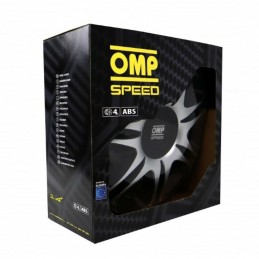 Tapacubos OMP Ghost Speed Preto Prateado 14" (4 uds)