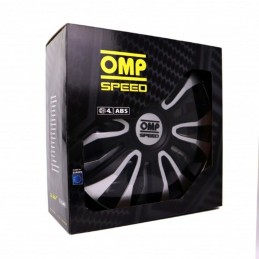 Tapacubos OMP Magnum Speed Preto Prateado 16" (4 uds)