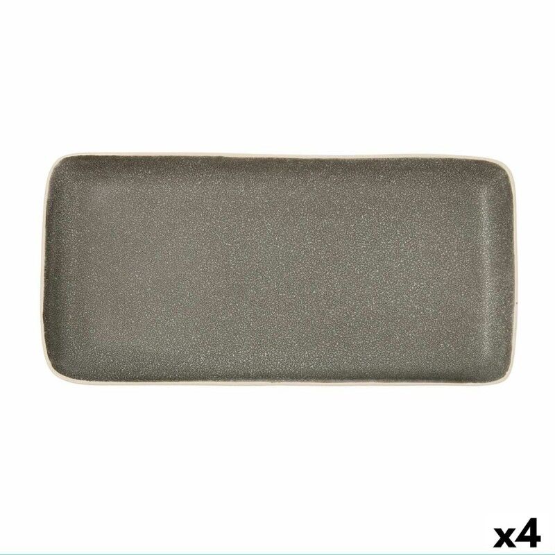 Bidasoa|Tabuleiro Bidasoa Gio Cinzento Cerâmica 28 x 14 cm Retangular (4 Unidades) Bidasoa|Tabuleiro Bidasoa Gio Cinzento Cerâmica 28 x 14 cm Retangular (4 Unidades)