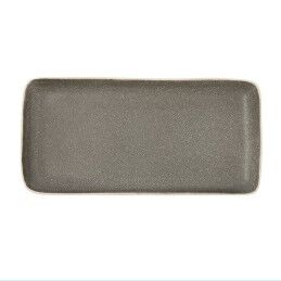 Bidasoa|Tabuleiro Bidasoa Gio Cinzento Cerâmica 28 x 14 cm Retangular (4 Unidades)