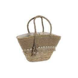 DKD Home Decor|Saco de Praia DKD Home Decor Castanho Verde Bege Menta Fibra 43 x 10 x 28 cm (2 Unidades)