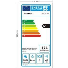 Brandt|Lava-louça Brandt DFC6519S 1280 W