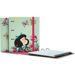 Mafalda|Pasta com argolas Mafalda Carpebook Verde A4 (2 Unidades)