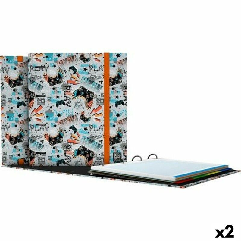 Grafoplas|Pasta com argolas Grafoplas Carpebook Play Cinzento A4 (2 Unidades) Grafoplas|Pasta com argolas Grafoplas Carpebook Play Cinzento A4 (2 Unidades)