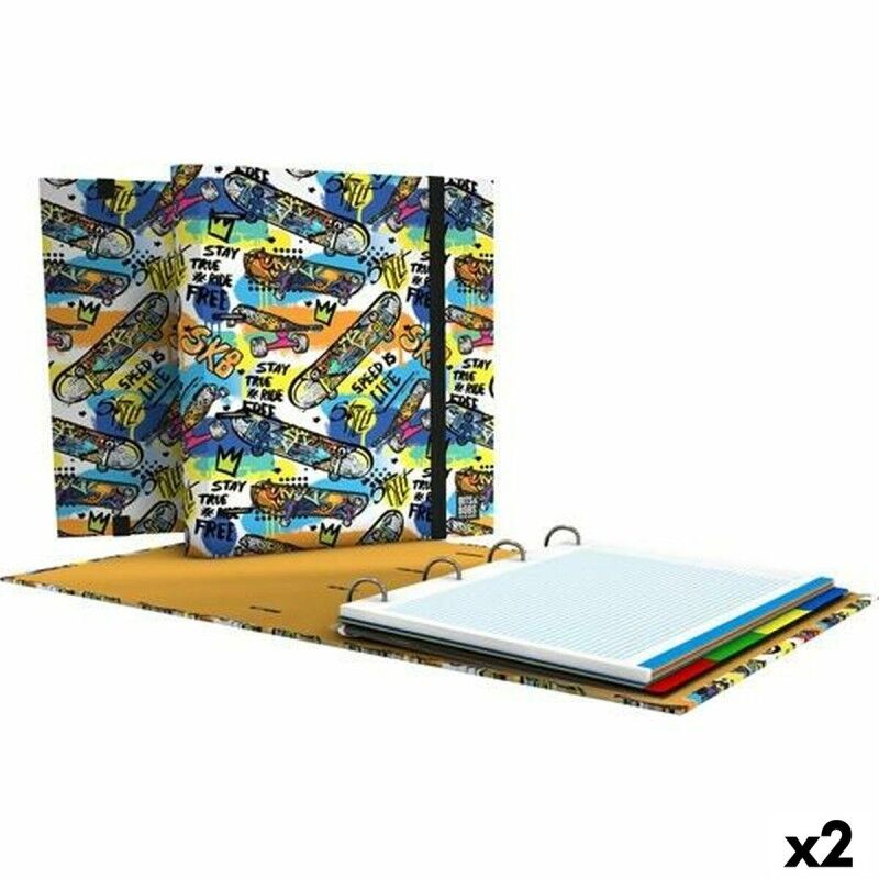 Grafoplas|Pasta com argolas Grafoplas Carpebook Street Multicolor A4 (2 Unidades) Grafoplas|Pasta com argolas Grafoplas Carpebook Street Multicolor A4 (2 Unidades)