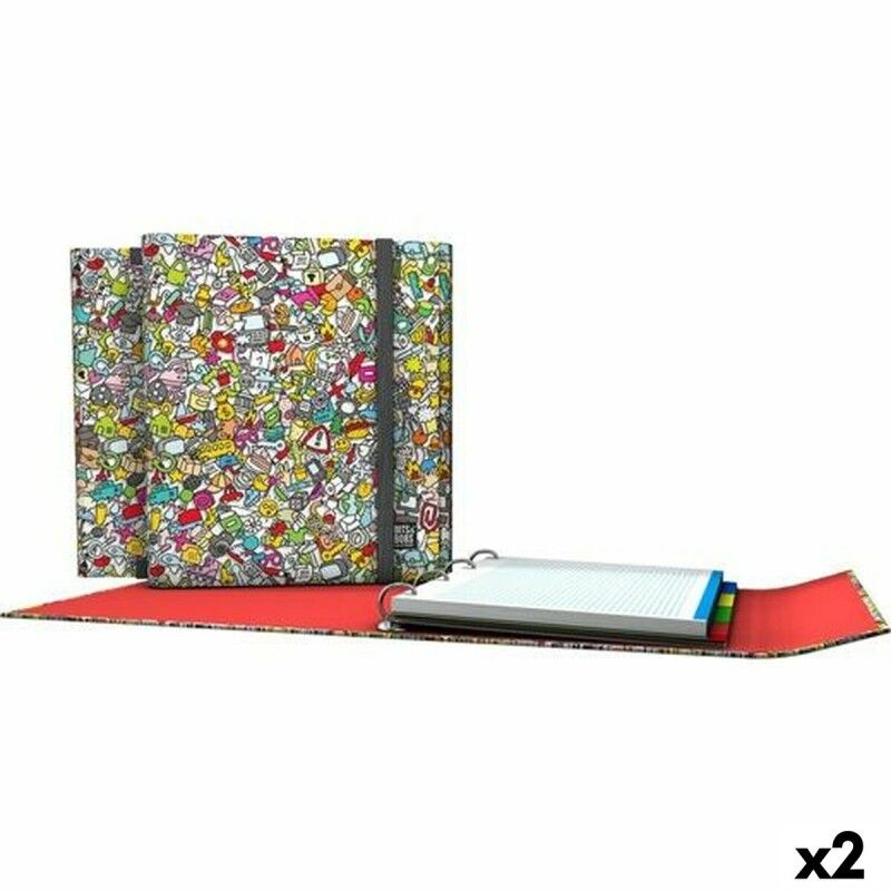 Grafoplas|Pasta com argolas Grafoplas Carpeplús Icons Multicolor A4 (2 Unidades) Grafoplas|Pasta com argolas Grafoplas Carpeplús Icons Multicolor A4 (2 Unidades)